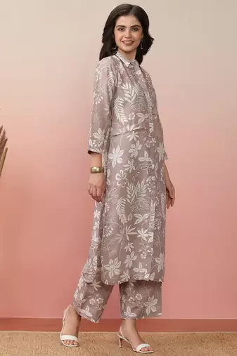Floral Printed Kurta with Trousers