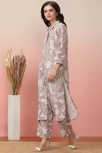 Floral Printed Kurta with Trousers