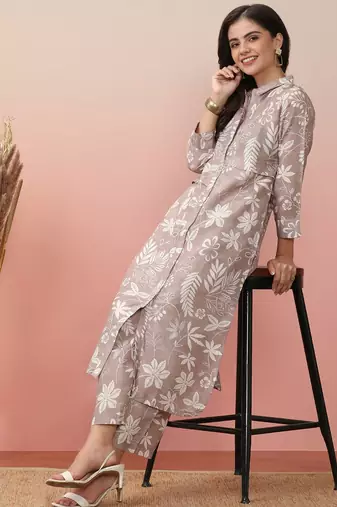 Floral Printed Kurta with Trousers