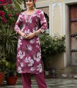 V-Neck Mirror & Sequins Embellished Kurta Paired With Trousers & Chiffon Dupatta