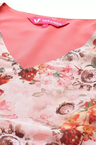 Floral Printed High Slit Kurta with Trousers