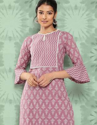 Women Ethnic Motifs Printed Regular Pure Cotton Kurta with Trousers 6