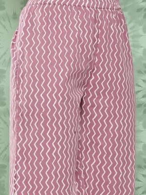 Women Ethnic Motifs Printed Regular Pure Cotton Kurta with Trousers 7