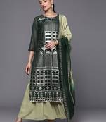 Women Silk Georgette Kurta with Sharara & With Dupatta