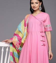 Angrakha Gotta Patti Pure Cotton Kurta With Trousers & With Dupatta