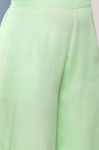 Women Green Kurta with Palazzos & With Dupatta