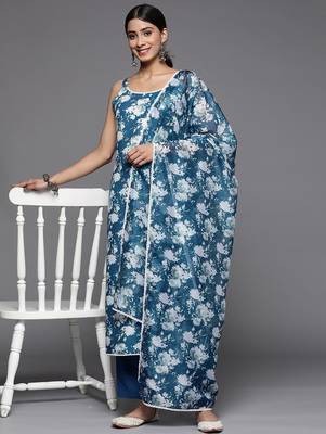Women Ethnic Motifs Printed Kurta With Trousers & With Dupatta 1