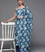 Women Ethnic Motifs Printed Kurta With Trousers & With Dupatta