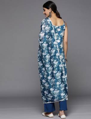 Women Ethnic Motifs Printed Kurta With Trousers & With Dupatta 7