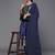 Women Blue Kurta with Trousers & With Dupatta