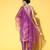 Women Floral Silk Blend Woven Metallic Kurta Set