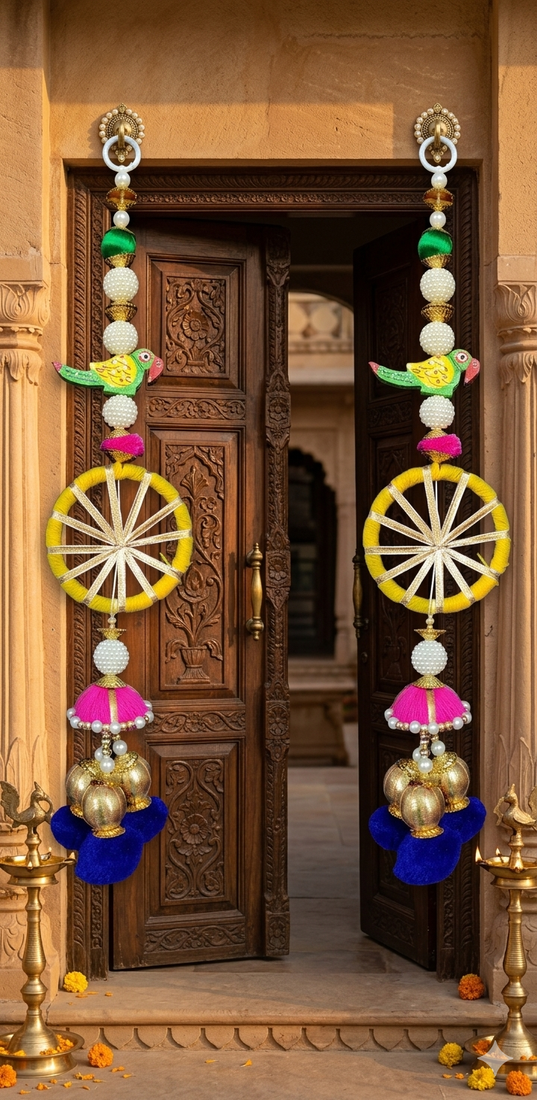 handmade door hanging decorative traditional for home decorations (pack of 2)