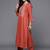 Women Rust Floral Embroidered Kurta with Trousers & With Dupatta