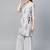 Women Grey & Golden Angrakha Printed Kurti with Sharara