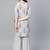Women Grey & Golden Angrakha Printed Kurti with Sharara