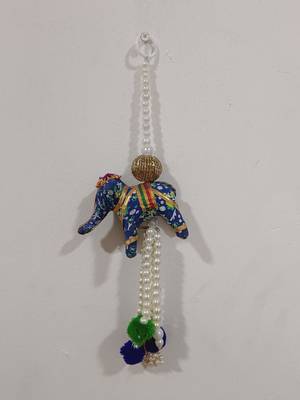 handmade elephant beads latkans hanging decorative traditional for home decorations (pack of 6) 1