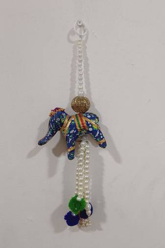 handmade elephant beads latkans hanging decorative traditional for home decorations (pack of 6)