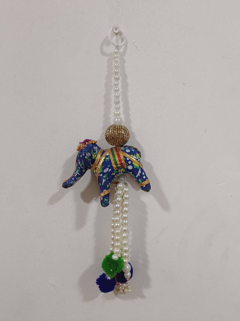 handmade elephant beads latkans hanging decorative traditional for home decorations (pack of 6)