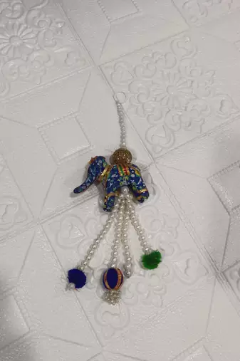 handmade elephant beads latkans hanging decorative traditional for home decorations (pack of 6)
