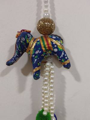 handmade elephant beads latkans hanging decorative traditional for home decorations (pack of 6) 3