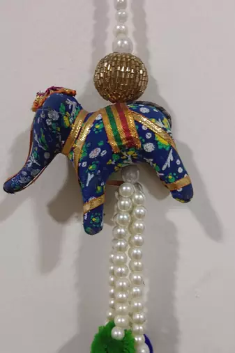 handmade elephant beads latkans hanging decorative traditional for home decorations (pack of 6)