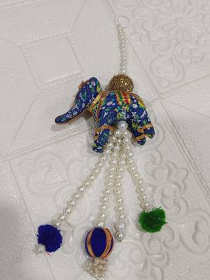 handmade elephant beads latkans hanging decorative traditional for home decorations (pack of 6) 4
