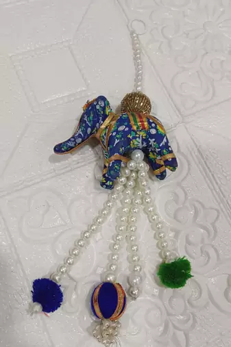 handmade elephant beads latkans hanging decorative traditional for home decorations (pack of 6)