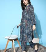Dyed Regular Kurta with Trousers