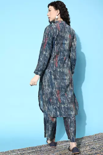 Dyed Regular Kurta with Trousers