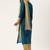 Women Teal Layered Kurta with Trousers & With Dupatta
