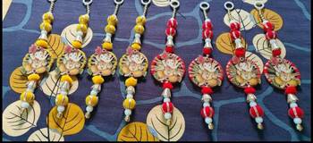 ganesh ji shubh door hanging handmade decorative home entrance decor (pack of 2) 3