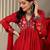 Floral Printed V-Neck Empire A-Line Kurta & Trousers With Dupatta