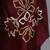 Maroon chanderi straight dress with slip (2pcs set)