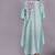 Aqua chanderi straight dress with slip