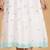 White chanderi gathered dress with embroidery