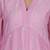 Pink chanderi gathered dress with embroidery