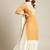 Women Mustard Yellow Ethnic Motifs Yoke Design Thread Work Kurta with Skirt