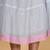 Blue-grey chanderi gathered dress with embroidery