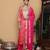 Women Dyed Regular Thread Work Kurta with Trousers & With Dupatta