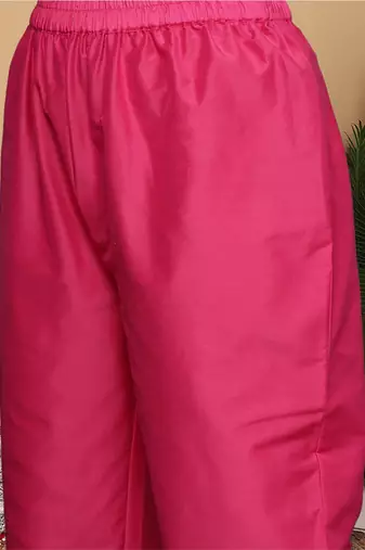 Women Dyed Regular Thread Work Kurta with Trousers & With Dupatta