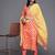 Women Peach-Coloured Ethnic Motifs Printed Gotta Patti Cotton Kurta Set