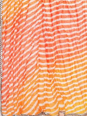 Women Peach-Coloured Ethnic Motifs Printed Gotta Patti Cotton Kurta Set 4