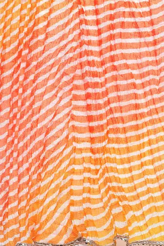 Women Peach-Coloured Ethnic Motifs Printed Gotta Patti Cotton Kurta Set