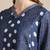 Women Navy Blue Bandhani Printed Panelled Pure Silk Kurta with Trousers