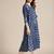 Women Navy Blue Bandhani Printed Panelled Pure Silk Kurta with Trousers