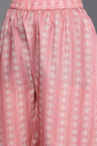 Woman Digital Printed Winter kurta & Printed Straight Trouser