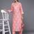 Woman Digital Printed Winter kurta & Printed Straight Trouser