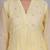 Yellow chanderi gathered dress with embroidery