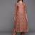 Women Peach-Coloured Floral Printed Winter Kurta with Palazzos