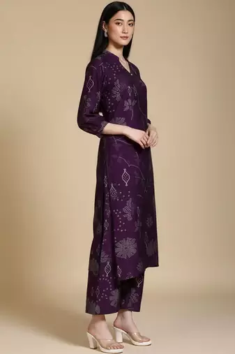 Women Bandhani Printed Kurta with Trousers